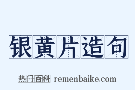 银黄片造句是什么意思的图片